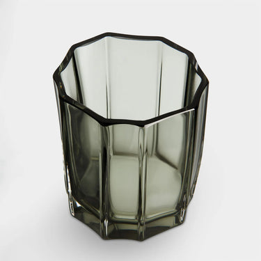 Orrefors Reed Votive Medium in Moss Inside detail