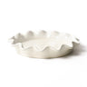 Coton Colors Signature White Ruffle 8” Pie Dish side profile