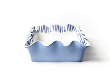 Iris Blue Drop 13” Casserole Short side profile