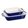 Staub Ceramic Baking Dish Set of 2 | Dark Blue