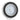 Round clock with black rim and white face on a white background