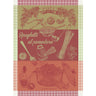 Garnier-Thiebaut’s Spaghetti al Pomodoro Tea Towel features a pot of spaghetti and all the ingredients to make Pomodoro.