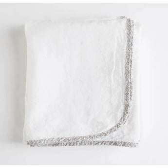 White Linen Tablecloth