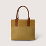 Sienna Jaunt Merino Wool Midi Tote in Ochre/Brine