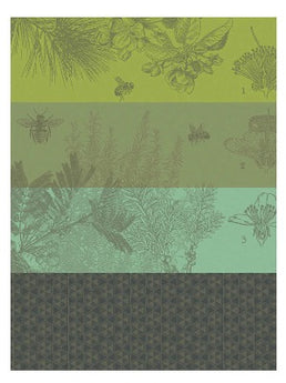 Le Jacquard Francais Miel De Fleurs Green Tea Towel