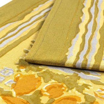 Couleur Nature Jardin  Mustard and Grey Table Runner available at Welcome Home in Annapolis