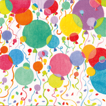 Caspari Balloons and Confetti Cocktail Napkins