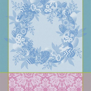 Le Jacquard Francais Couronne De Paques Bunny and Easter Egg Tea Towel by Le Jacquard Francais