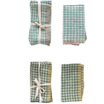 Linen Blend Gingham Napkins