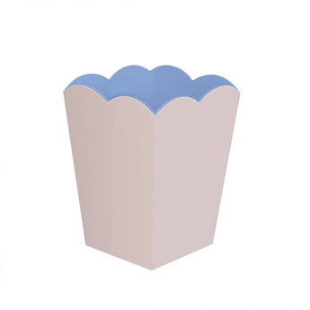 Pink & Blue Scalloped Laquer Bin