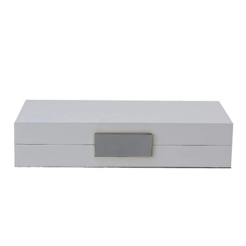 White & Silver Lacquer Box