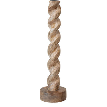 Mango Wood Twisted Taper Holder