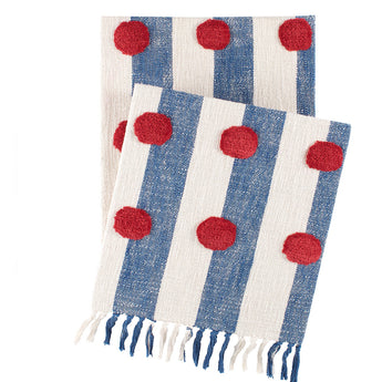 Helmsman Dot Blue Throw Blanket