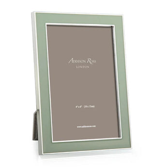 Addison Ross Sage Green Enamel and Silver Picture Frame