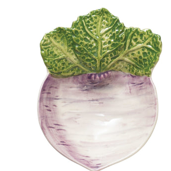 Purple and green Stoneware Radish Dish