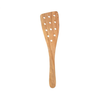 Olive Wood Wide Pierced Spatula