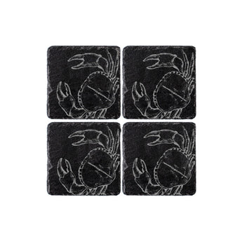 Slate Crab Coasters, S/4