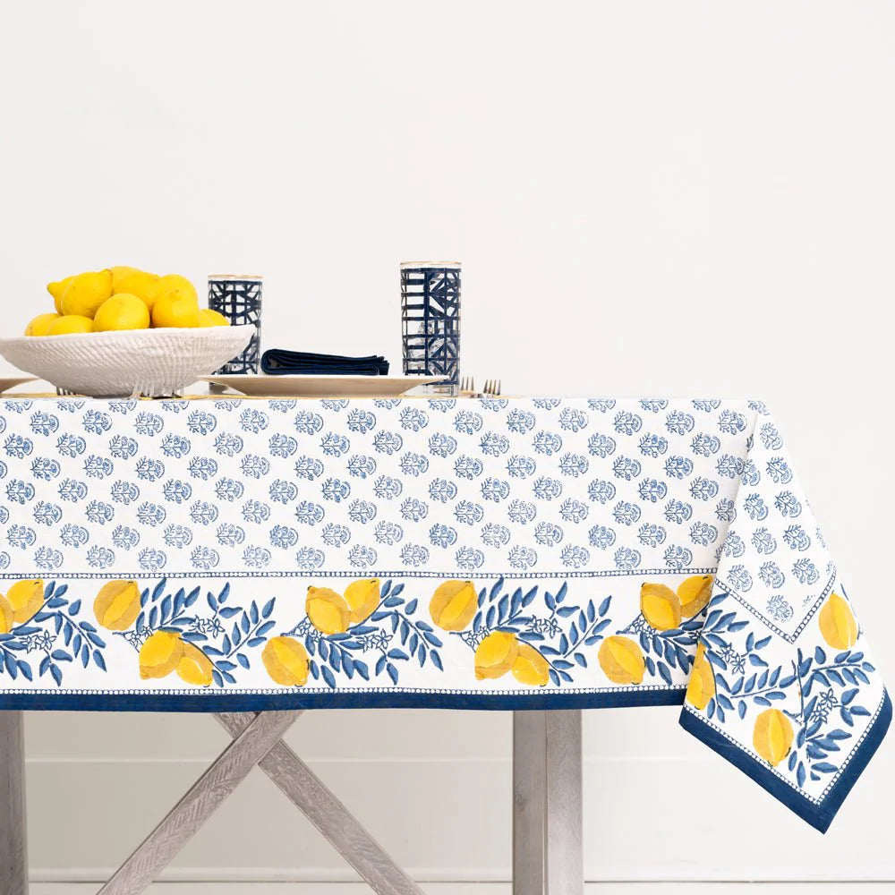 Pomegranate Lemon Vine Tablecloth at Welcome Home in Chestertown, Easton, and Annapolis