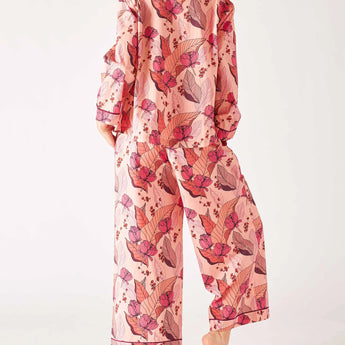 Rosewood cotton pajama top and bottom set