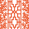 Caspari Coral and Trellis Guest Towel
