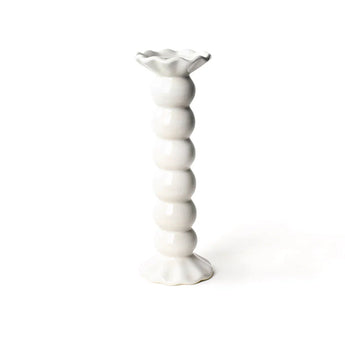 White Ruffled Knob Candle Holder Collection