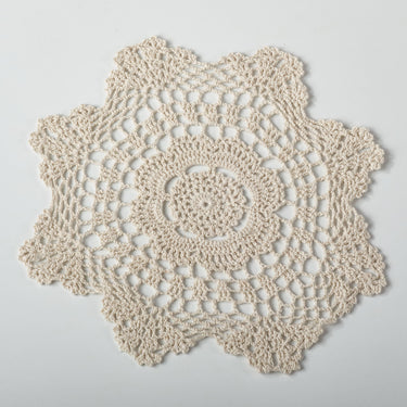 15” Ecru Crochet Lace Doily