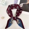 Scarvii - Retro Border Print Square Scarf | Red