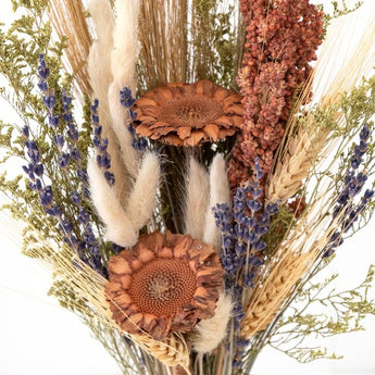 Lavender and Rustic Grains dried floral bouquet by Andaluca, available at Welcome Home in Annapolis