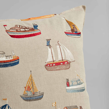 Boats Pattern Pillow | Coral & Tusk