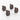Four wooden bird-shaped napkin rings on a white background