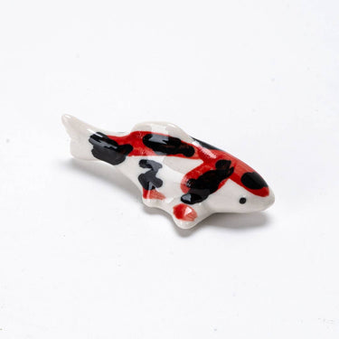 Urban Tokyo - Japanese Koi Fish Porcelain Chopsticks Rest 2"L Sanke (12/288)