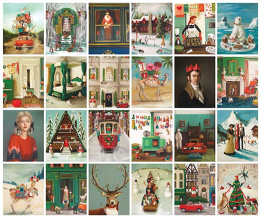 Janet Hill Advent Calendar | Set of 24 Mini Puzzle