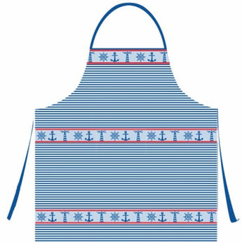 Nautical Blue Jacquard Apron