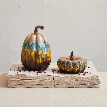 Stoneware Spooky Pumpkin