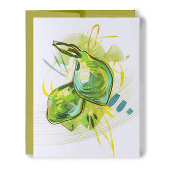 Twist of Lime | Citrus Gold Foil Greeting Card