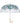 Rifle Paper Co. Hydrangea umbrella with curved handle.