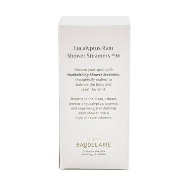 Baudelaire - REPLENISH – Eucalyptus Rain Shower Steamers 7oz