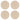 Four round beige placemats with a white snowflake pattern around the border, arranged in a 2x2 grid on a white background.
