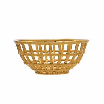 Mustard Stoneware Basket