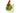 Hen Figurine 7" Green Theme. Cream colored chicken with green upper feathers, red comb and wattle turned slightly left