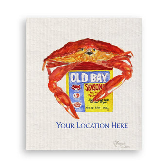 Annapolis Old Bay Crab Swedish Dishcloth