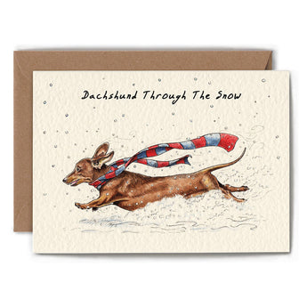 Hester & Cook - Stationery - Dachshund Through The Snow Card