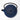 Blue cast iron teapot with black handle on a white background