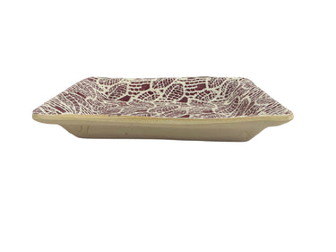 Terrafirma Foliage Party Tray in Bordeaux