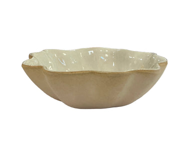 Terrafirma Gourd Dip Bowl in Ivory - Side Profile