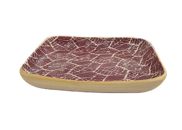 Terrafirma Foliage Tidbit Bowl in Bordeaux