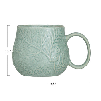 Embossed Botanical Mug