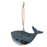 Homart Blue Wood Whale Ornament